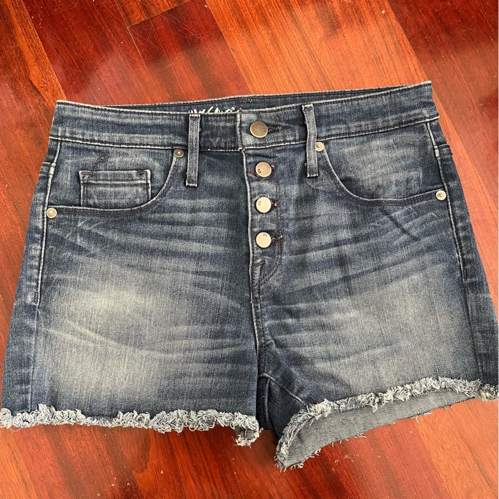 Button Fly Denim Shorts
